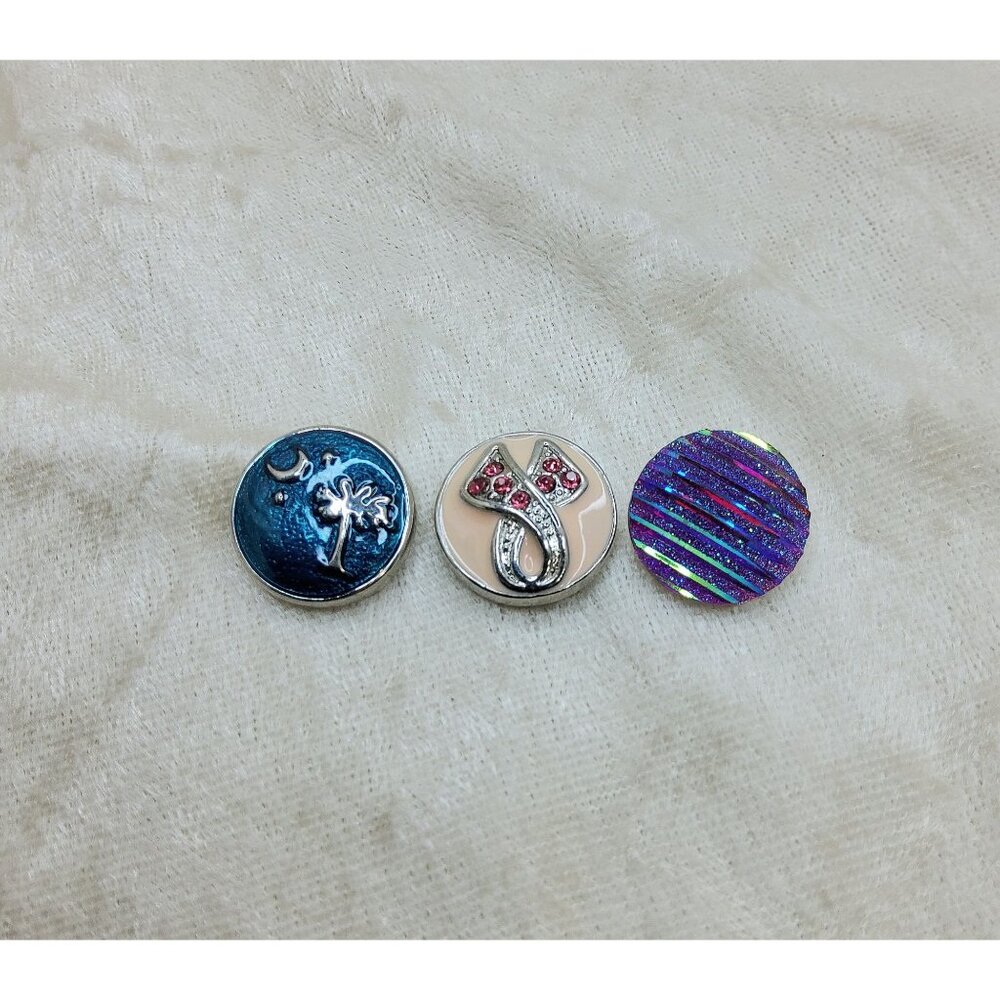 jewelry snaps that fit g.s.set of 3 different design snaps